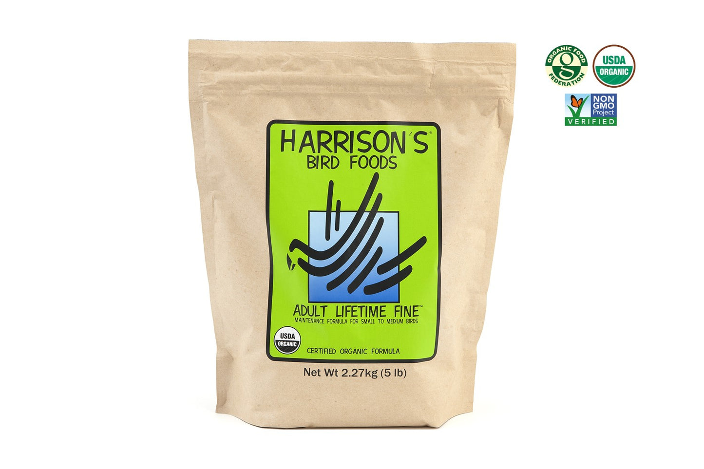 A 2.27kg bag of Harrison's Adult Lifetime Fine