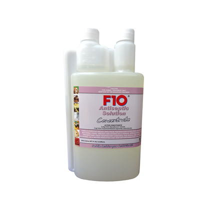 A 1 litre bottle of F10 Antiseptic Solution Concentrate