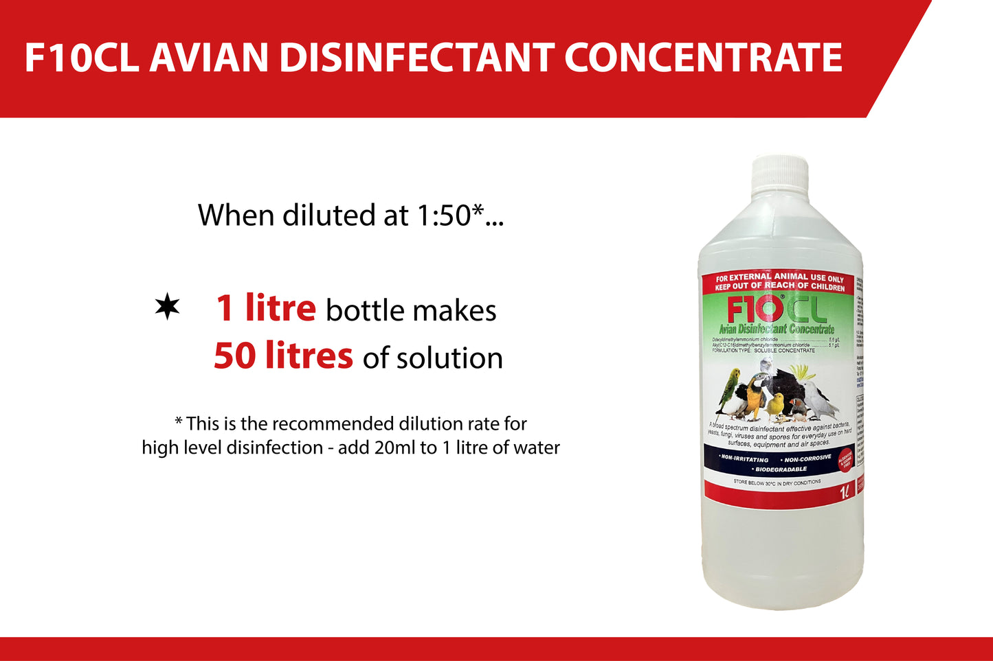 F10CL Avian Disinfectant Concentrate