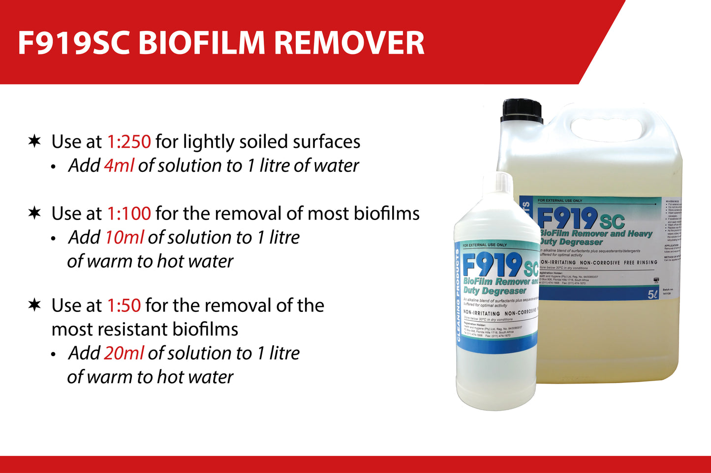 F919SC Biofilm Remover
