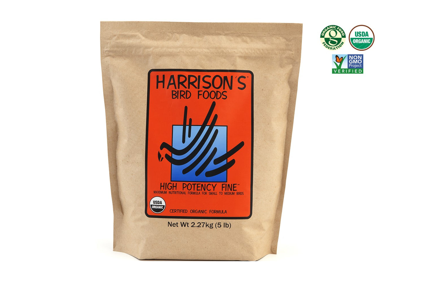A 2.27kg bag of Harrison's High Potency Fine
