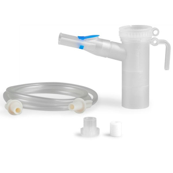 A pari compact nebuliser year pack, comprising tubing, filter and mouthpiece unit