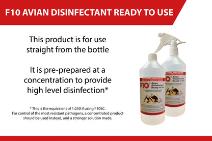 F10 Avian Disinfectant, Ready to Use