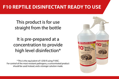 F10 Reptile Disinfectant, Ready to Use
