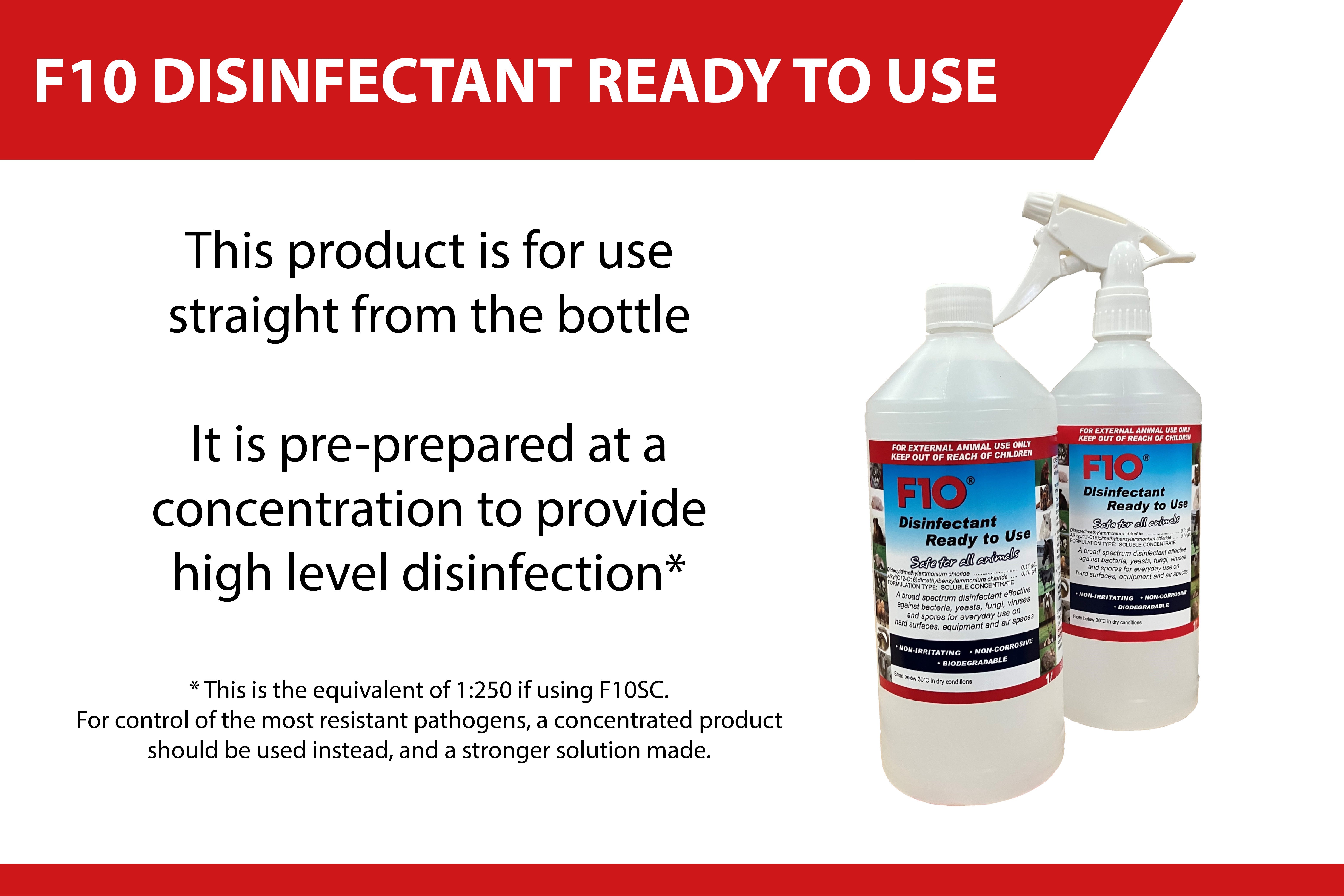 F10 Disinfectant Ready to Use – Meadow's Animal Healthcare