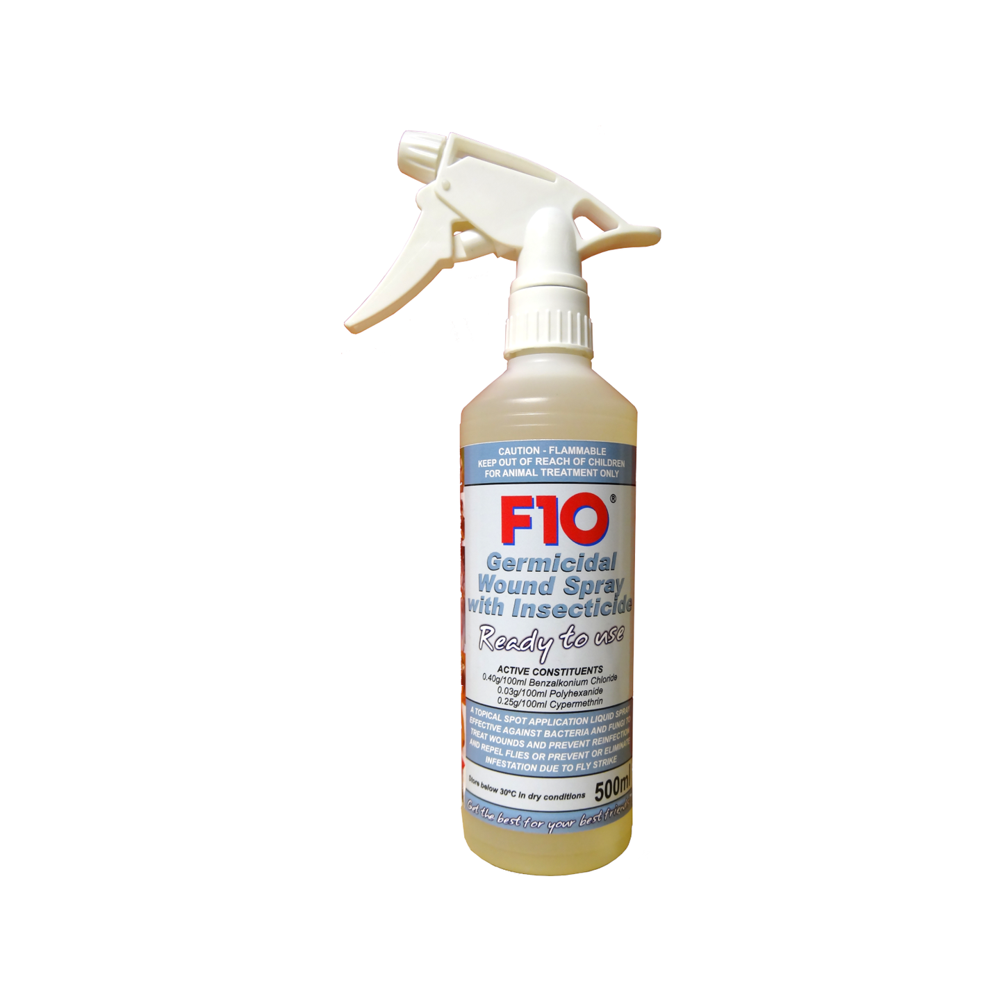 A 500ml bottle of Germicidal Wound Spray with Insecticide