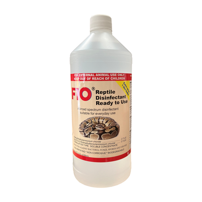 A 1 litre bottle of F10 Reptile Disinfectant Ready to Use 