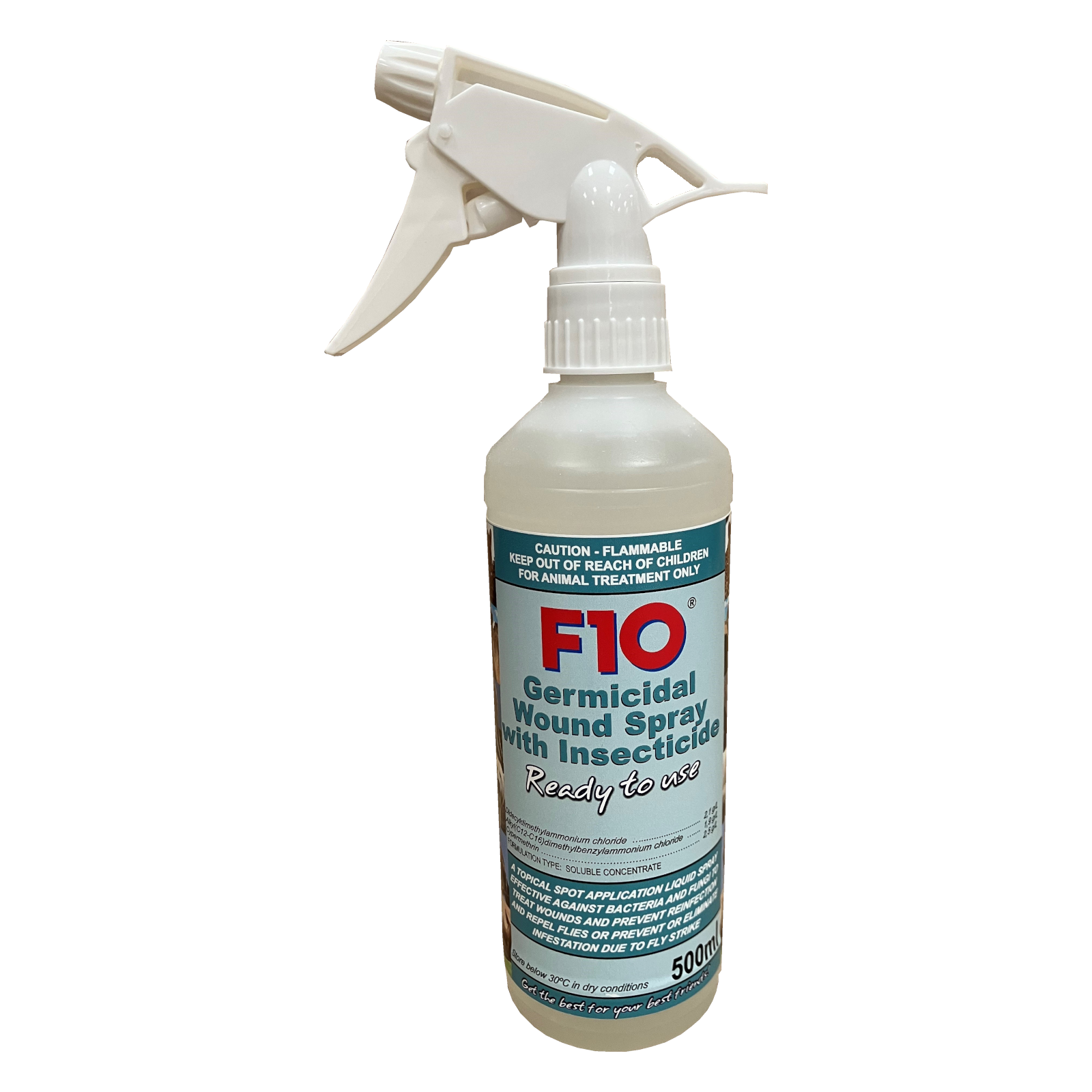 A 500ml bottle of Germicidal Wound Spray with Insecticide